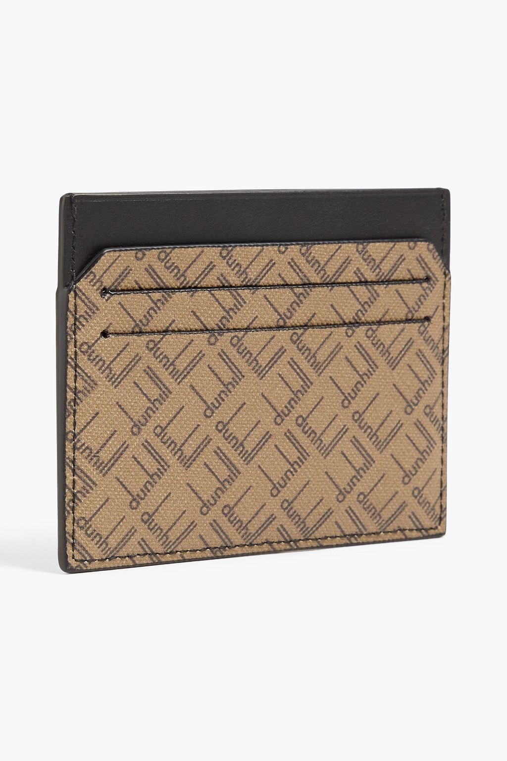 DUNHILL Logo-print textured-leather cardholder