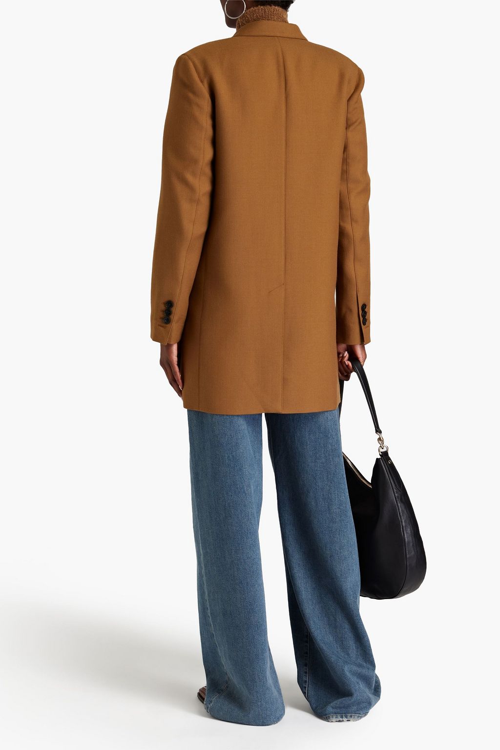 THEORY Double-breasted wool-blend twill coat