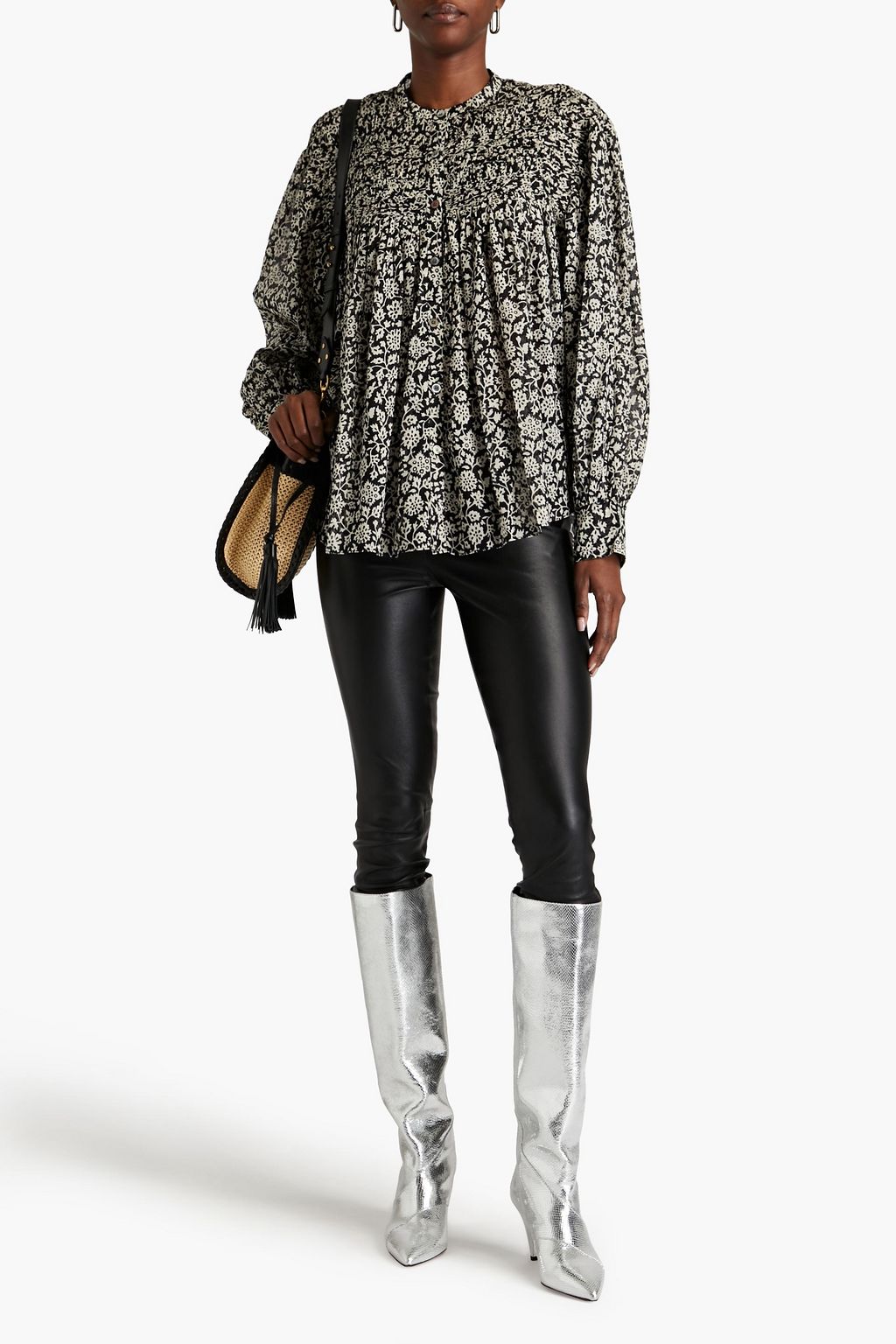 MARANT ÉTOILE Plalia printed cotton-mousseline shirt
