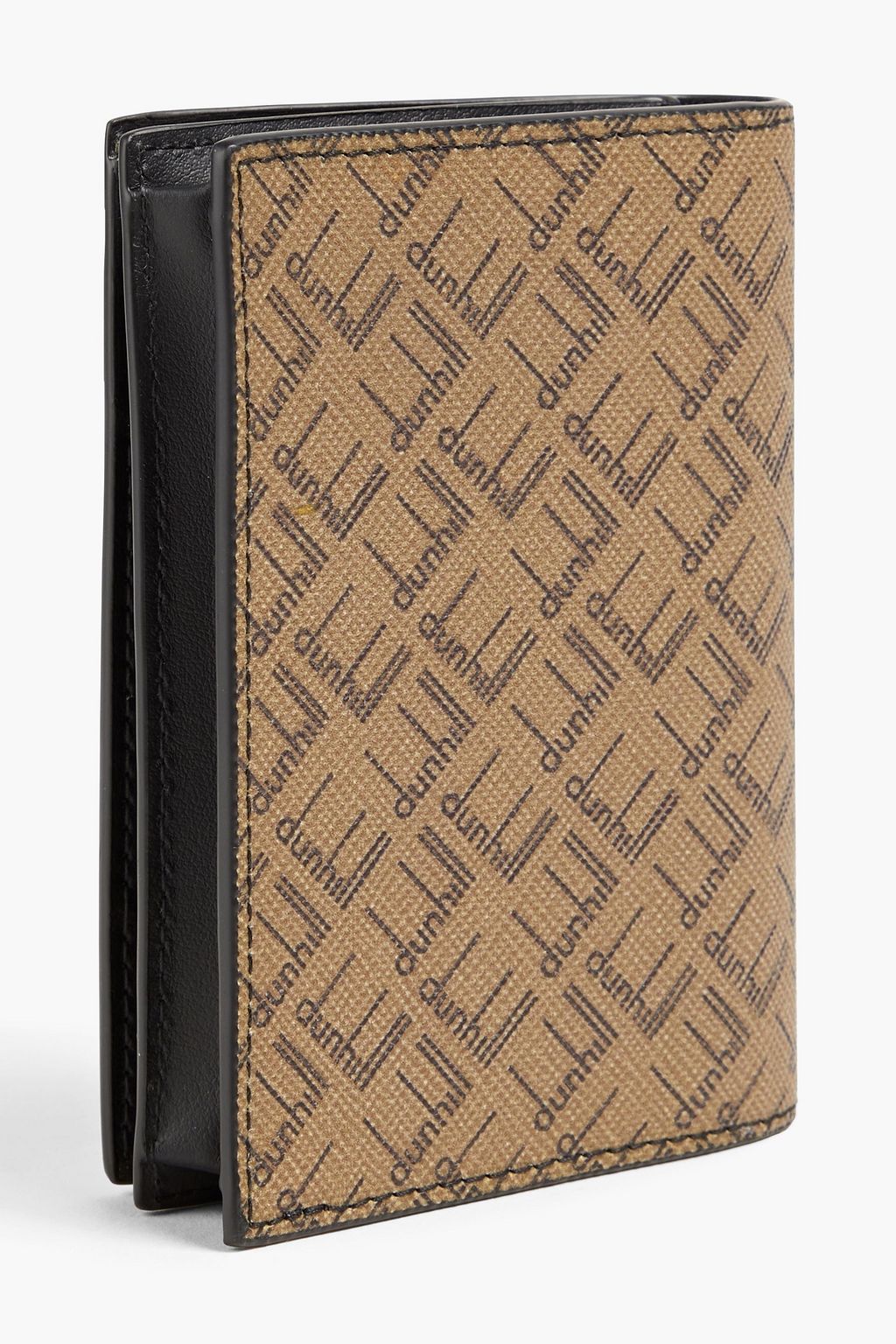 DUNHILL Logo-print textured-leather wallet