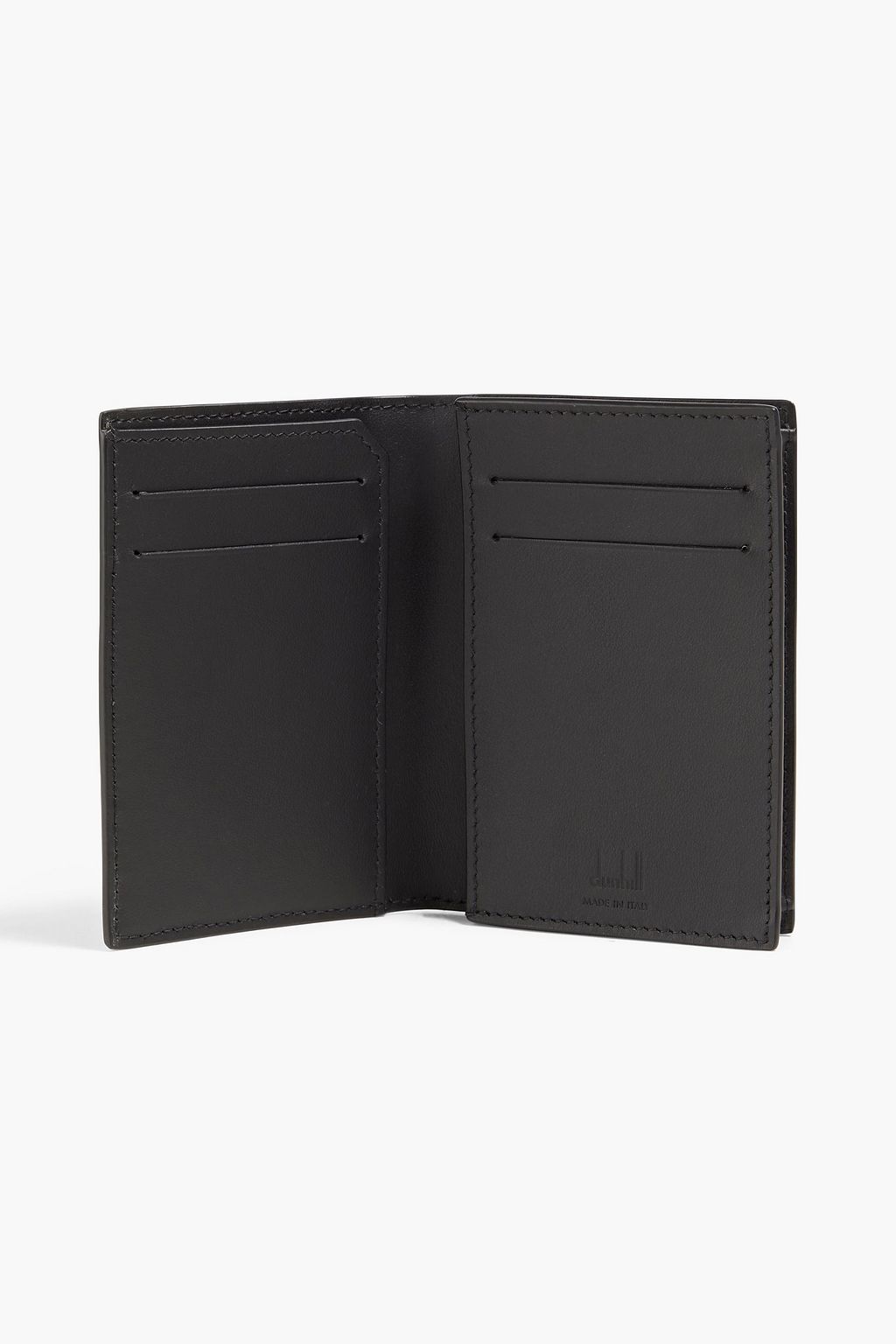 DUNHILL Logo-print textured-leather wallet
