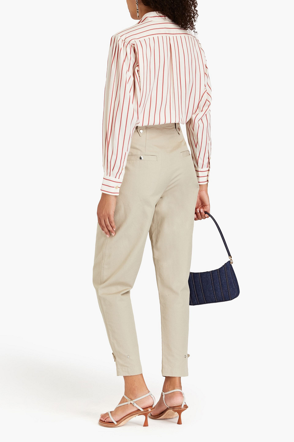 Isabel Marant Étoile Pulcie Cotton-canvas Tapered Pants In Sage Green