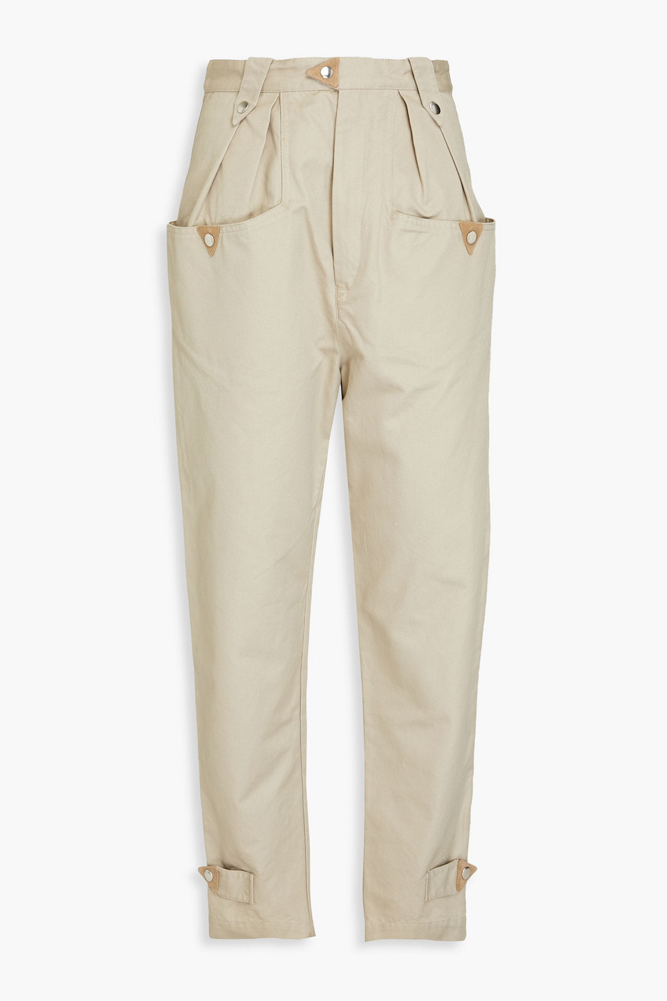 Isabel Marant Étoile Pulcie Cotton-canvas Tapered Pants In Sage Green