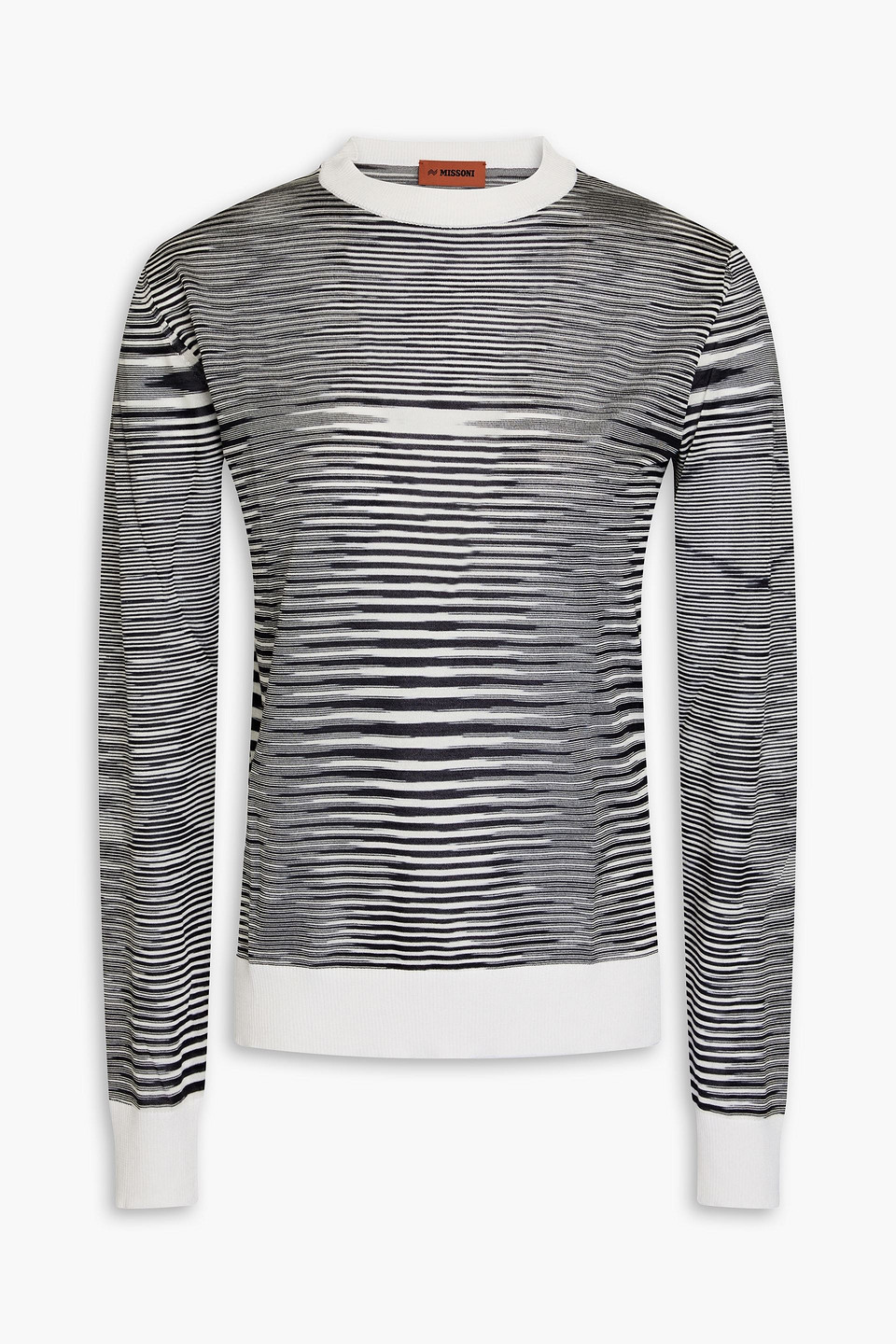 Missoni Gestreifter Pullover Aus Seide In Black