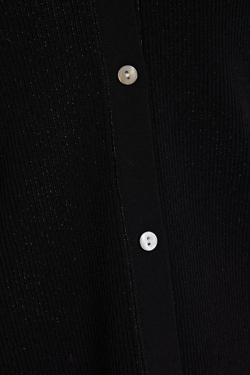 THEORY Metallic ribbed-knit cardigan