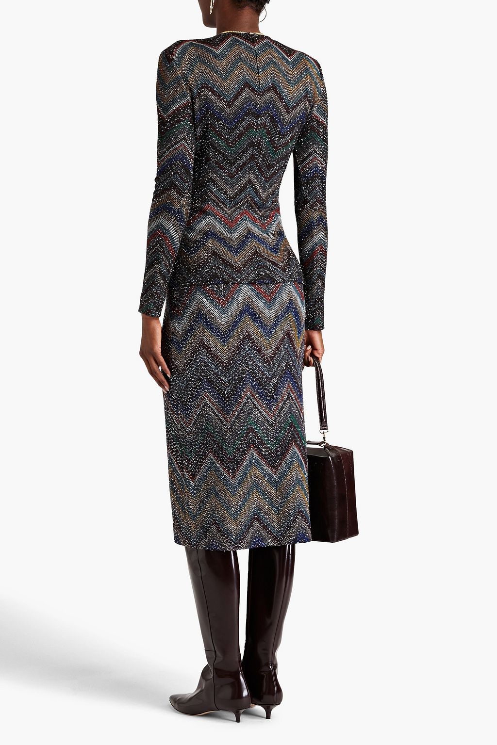 MISSONI Sequin-embellished crochet-knit top