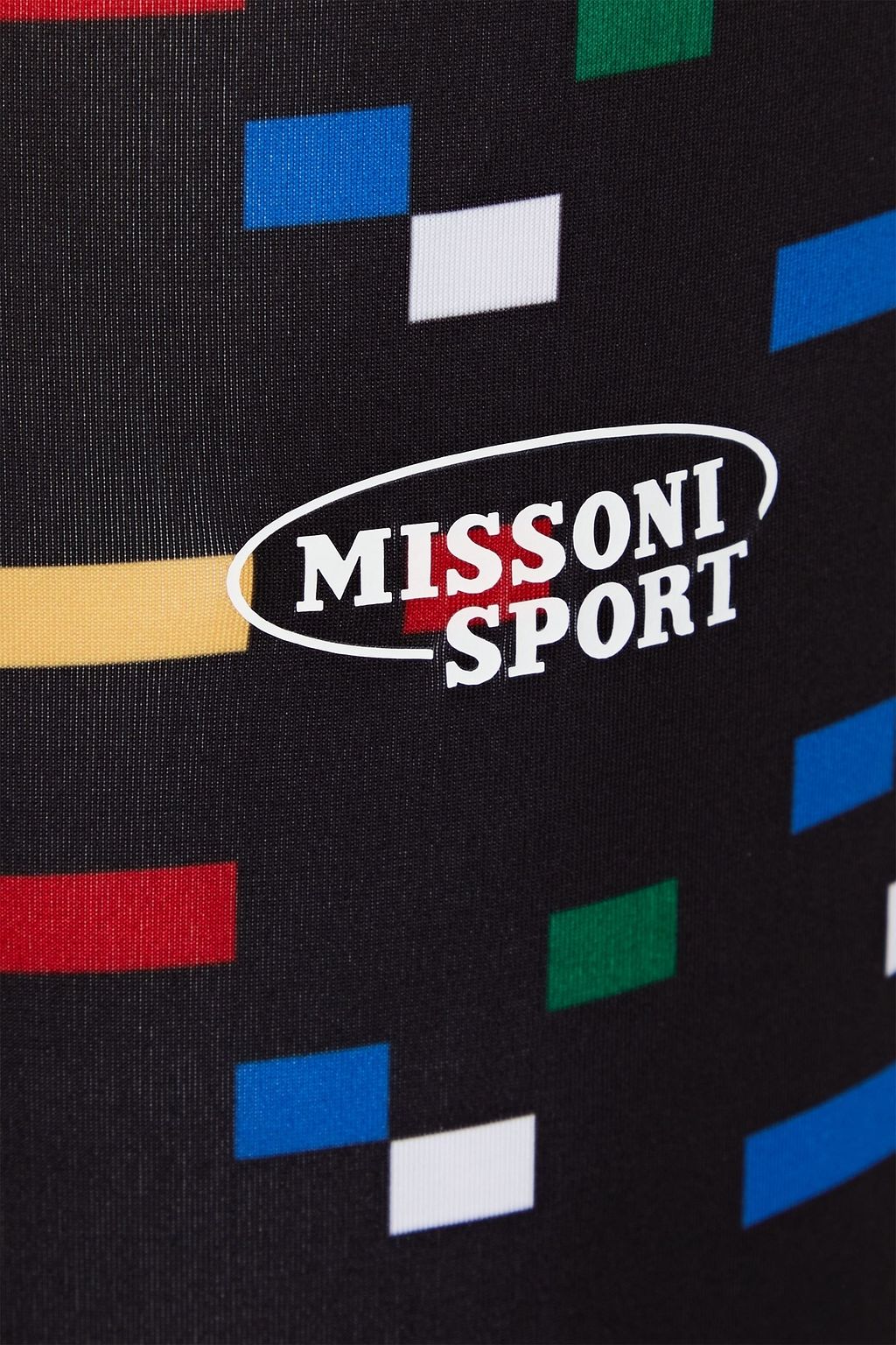 MISSONI بنطلون ضيق من الجيرسي المطاط بتصميم مخرم مزين بطبعات