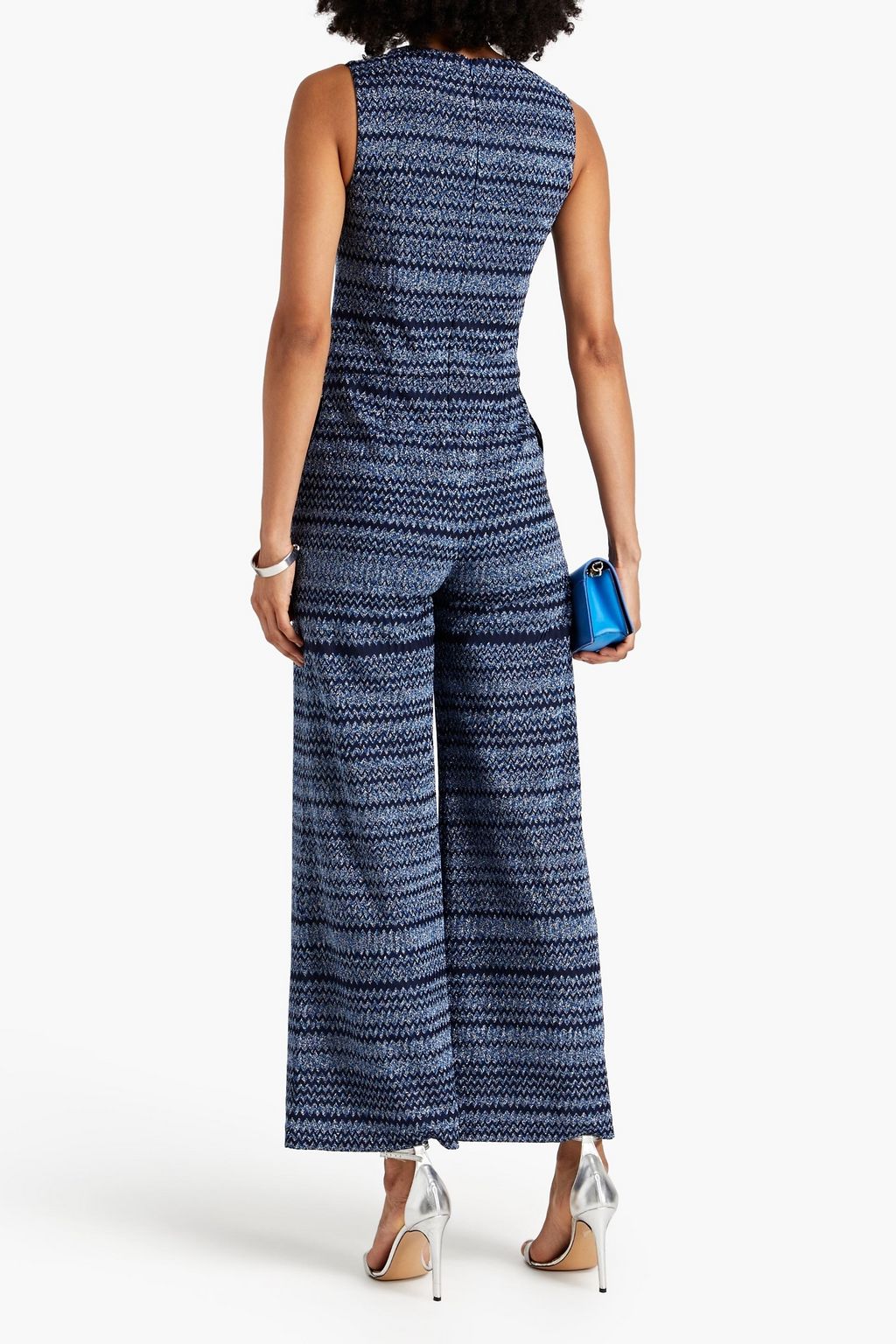 MISSONI Metallic crochetknit jumpsuit THE
