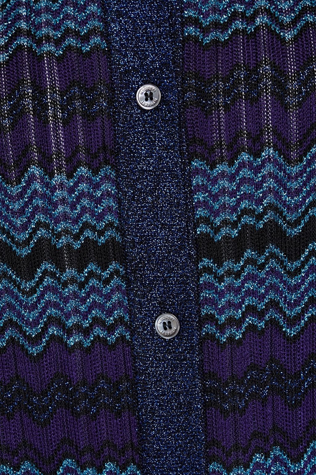 MISSONI Metallic crochet-knit shirt
