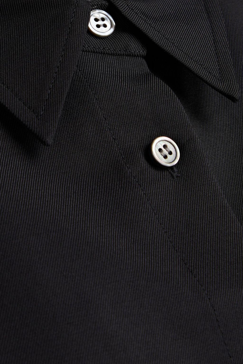 THEORY Wool-blend twill polo shirt