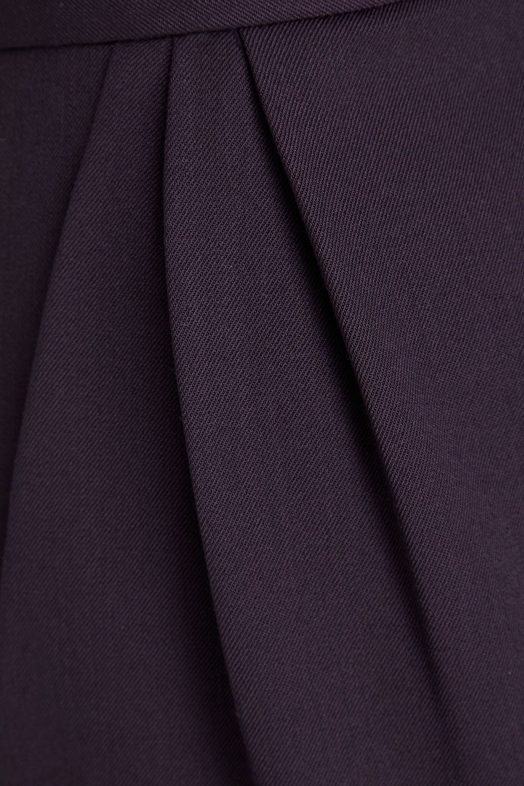 THEORY Pleated twill mini wrap skirt