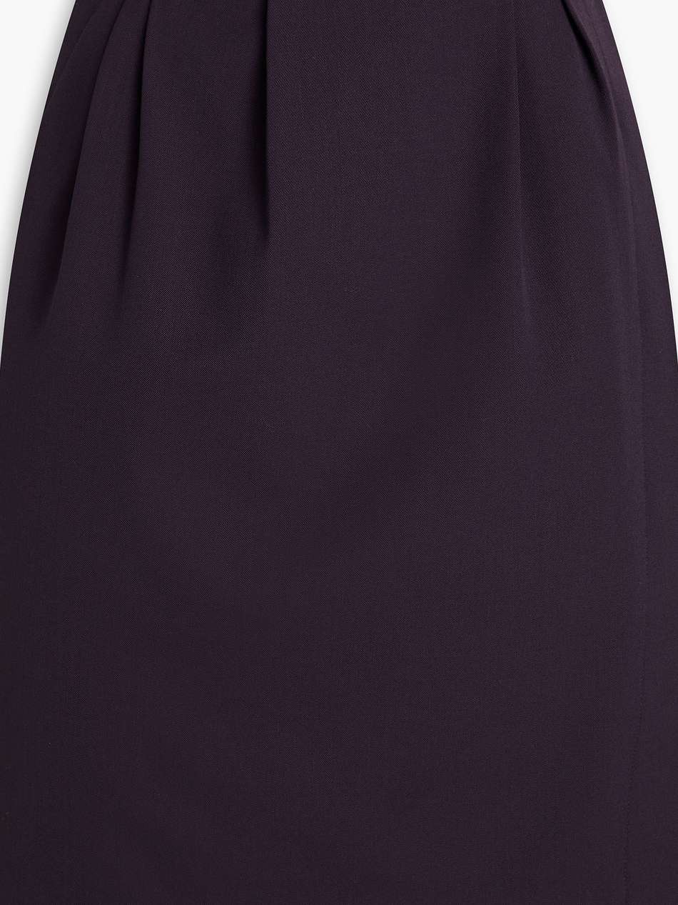 pleated twill mini wrap skirt