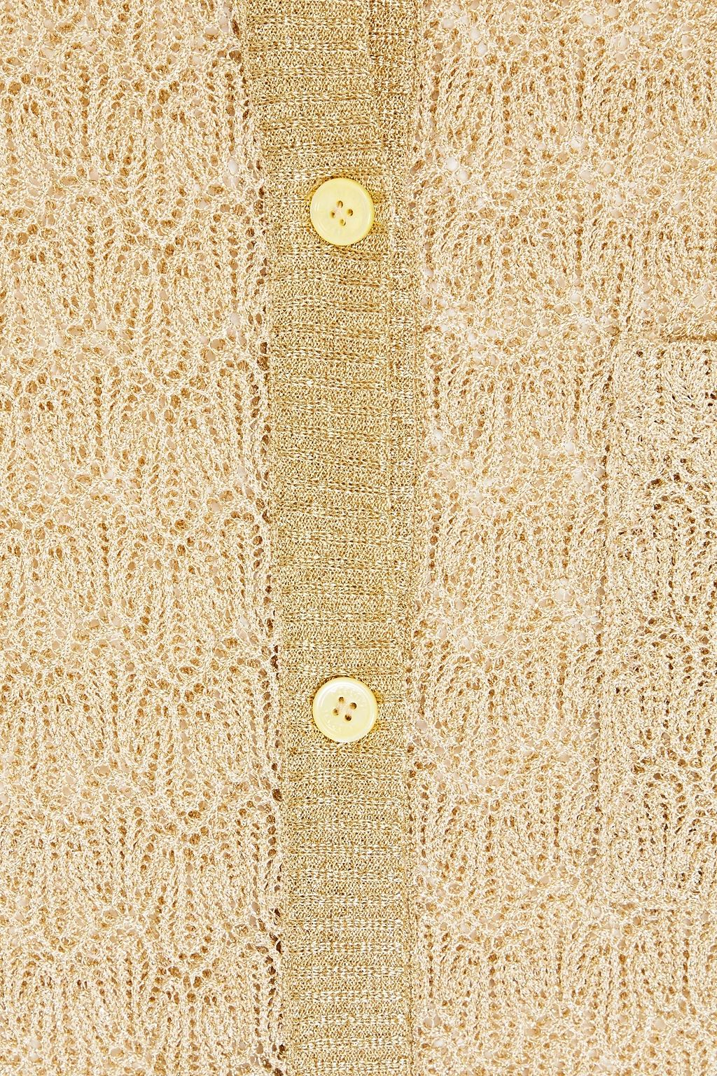 MISSONI Metallic crochet-knit shirt
