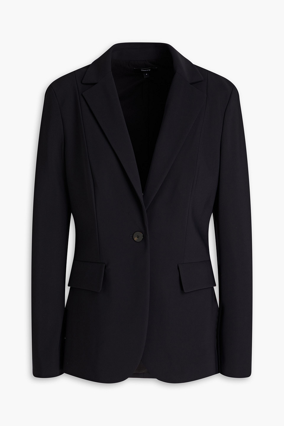 Shop Theory Stretch-ponte Blazer In Black