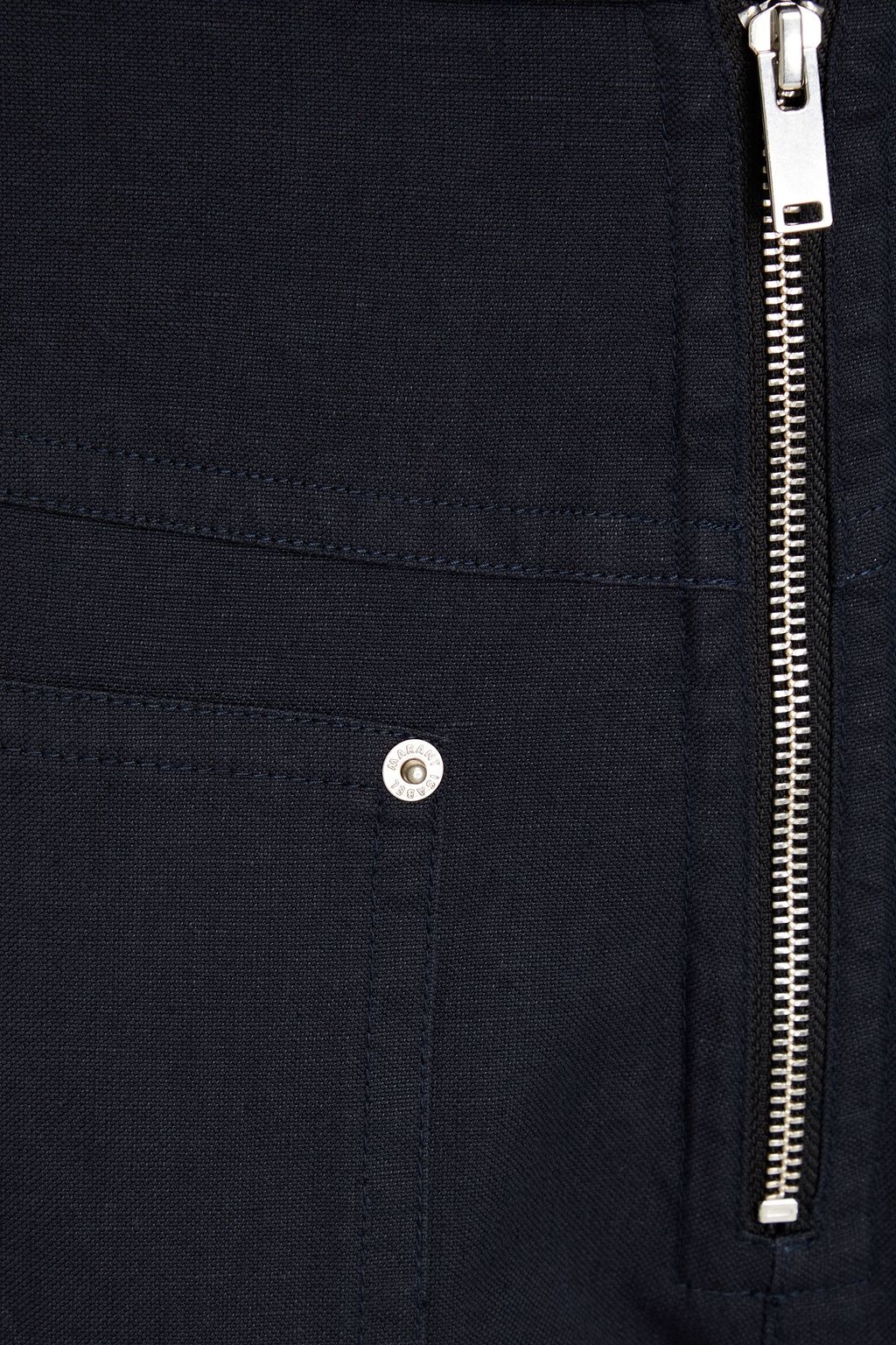 MARANT ÉTOILE Paggy cotton and linen-blend canvas straight-leg pants