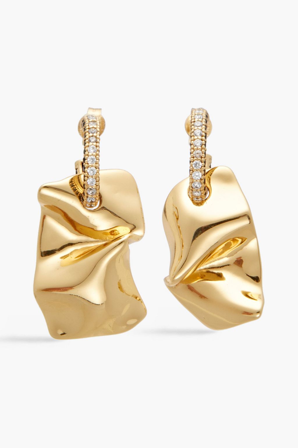 Gold plated crystal earrings