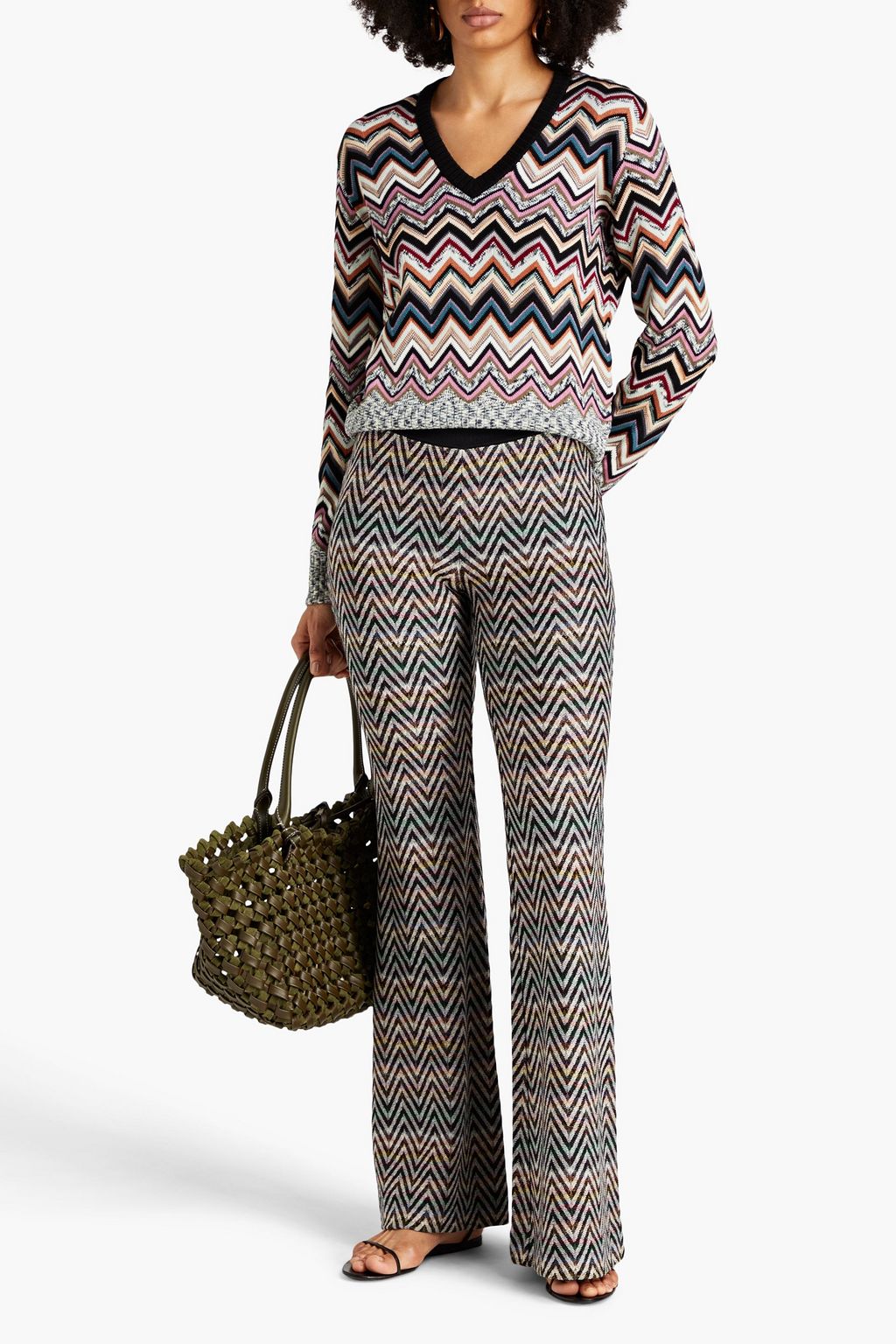 MISSONI Crochetknit flared pants THE