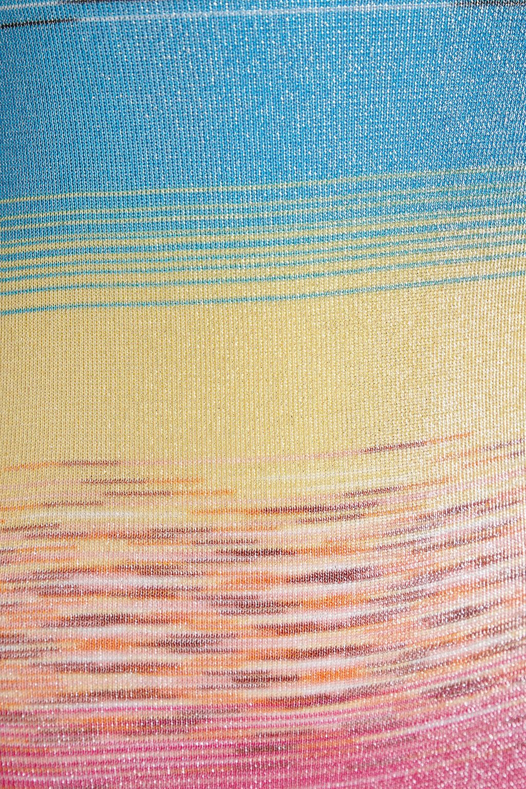 MISSONI 메탈릭 스페이스 다이 니트 미디 드레스
