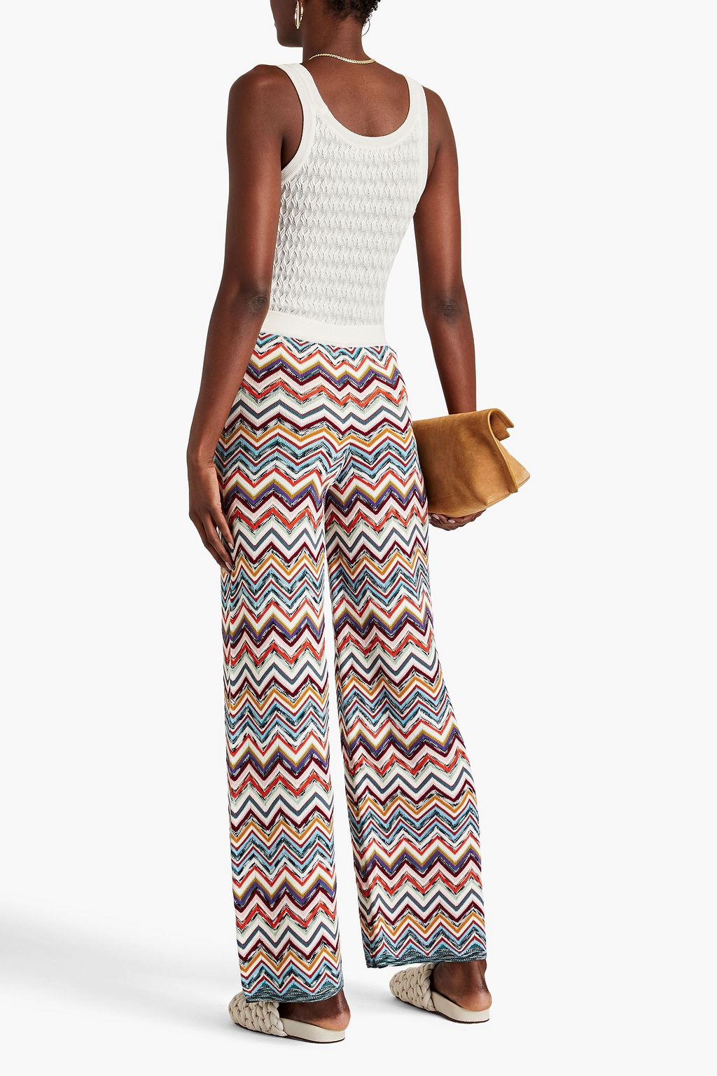 MISSONI Crochet-knit wool tank