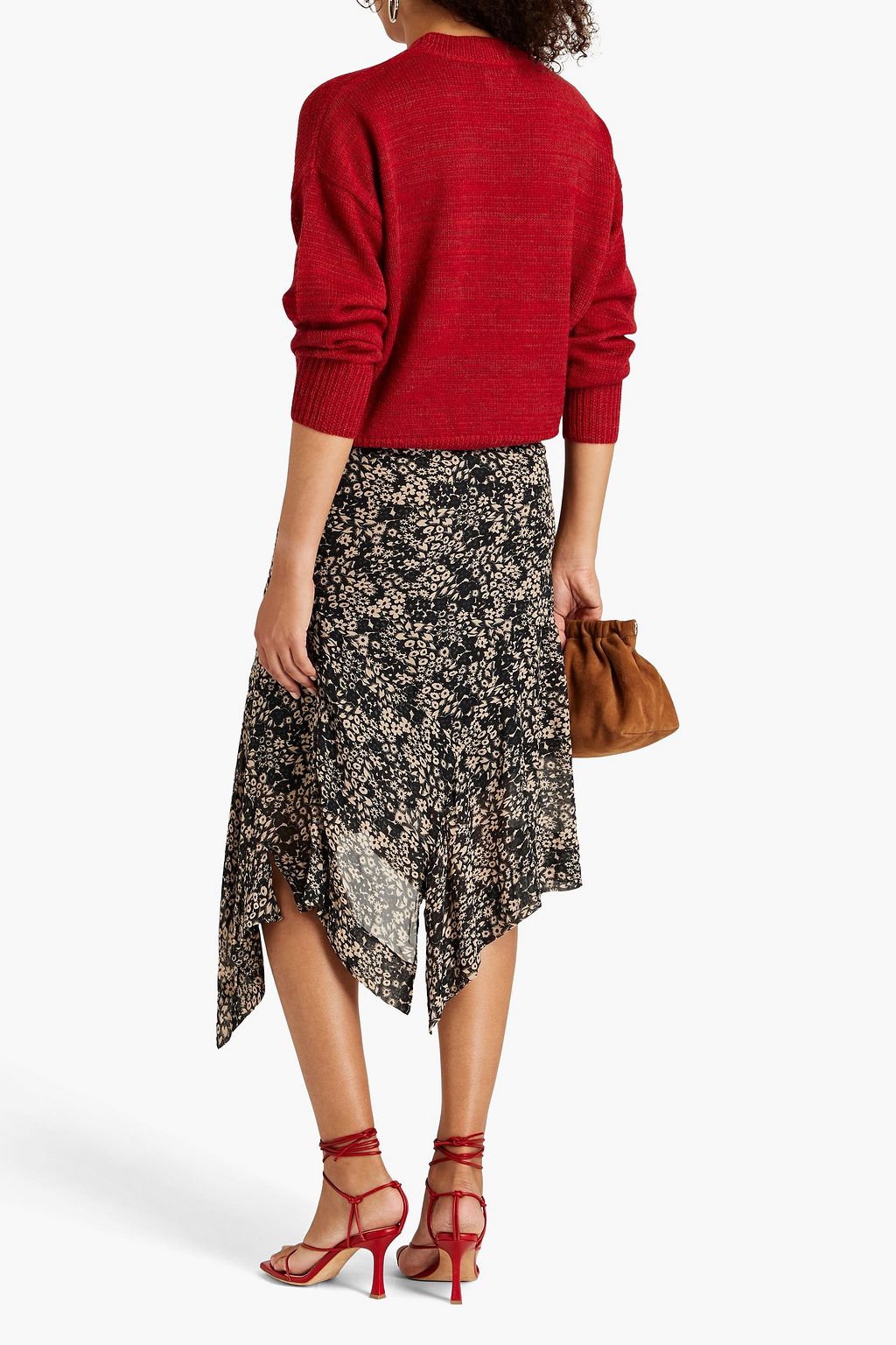 MARANT ÉTOILE Eda printed georgette midi skirt