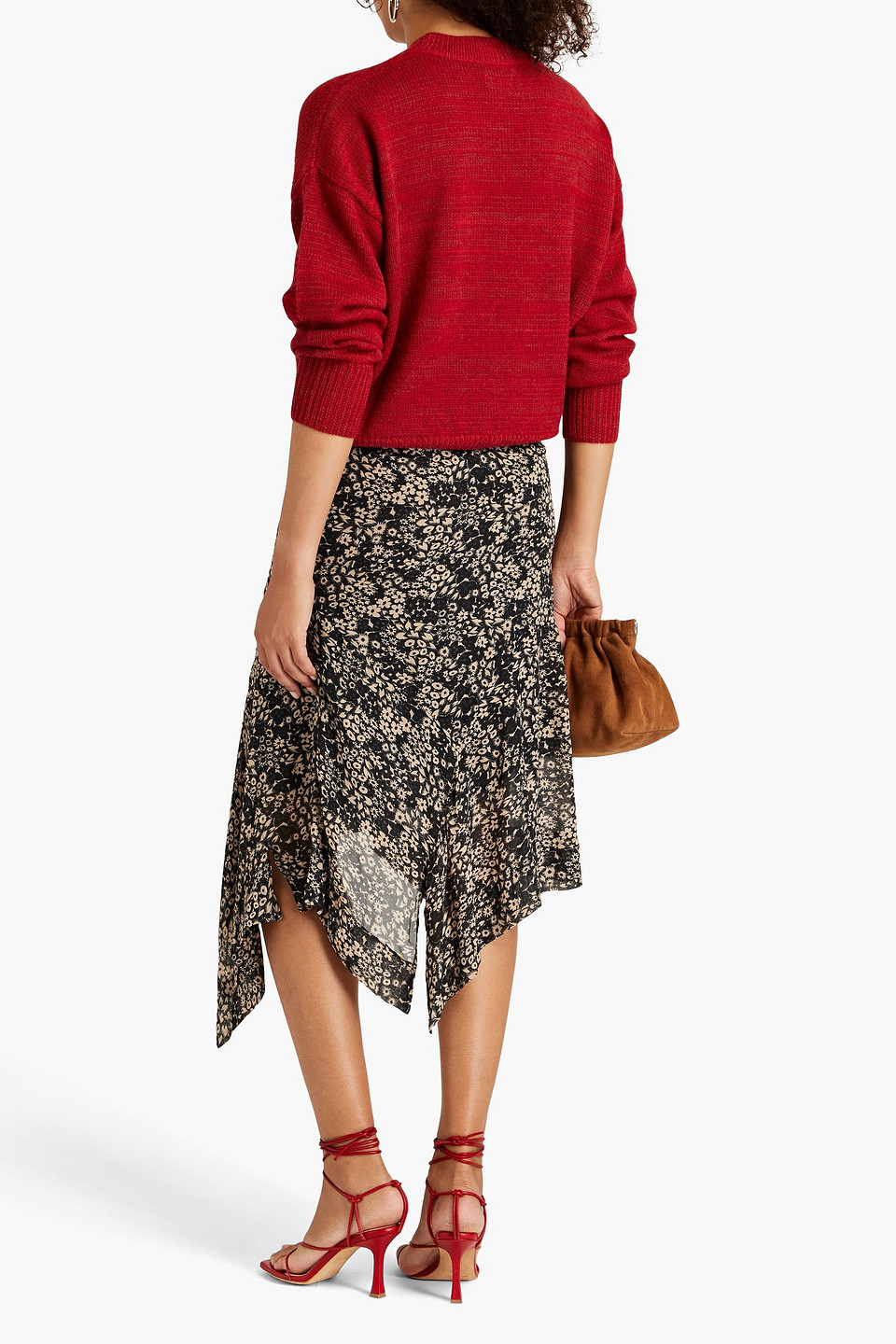 ISABEL MARANT ÉTOILE EDA PRINTED GEORGETTE MIDI SKIRT
