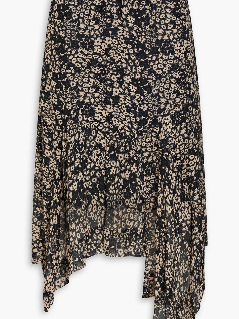 eda printed georgette midi skirt