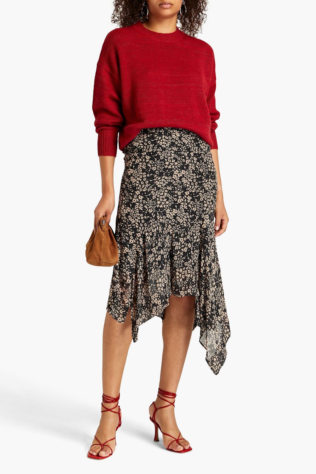 MARANT ÉTOILE Eda printed georgette midi skirt