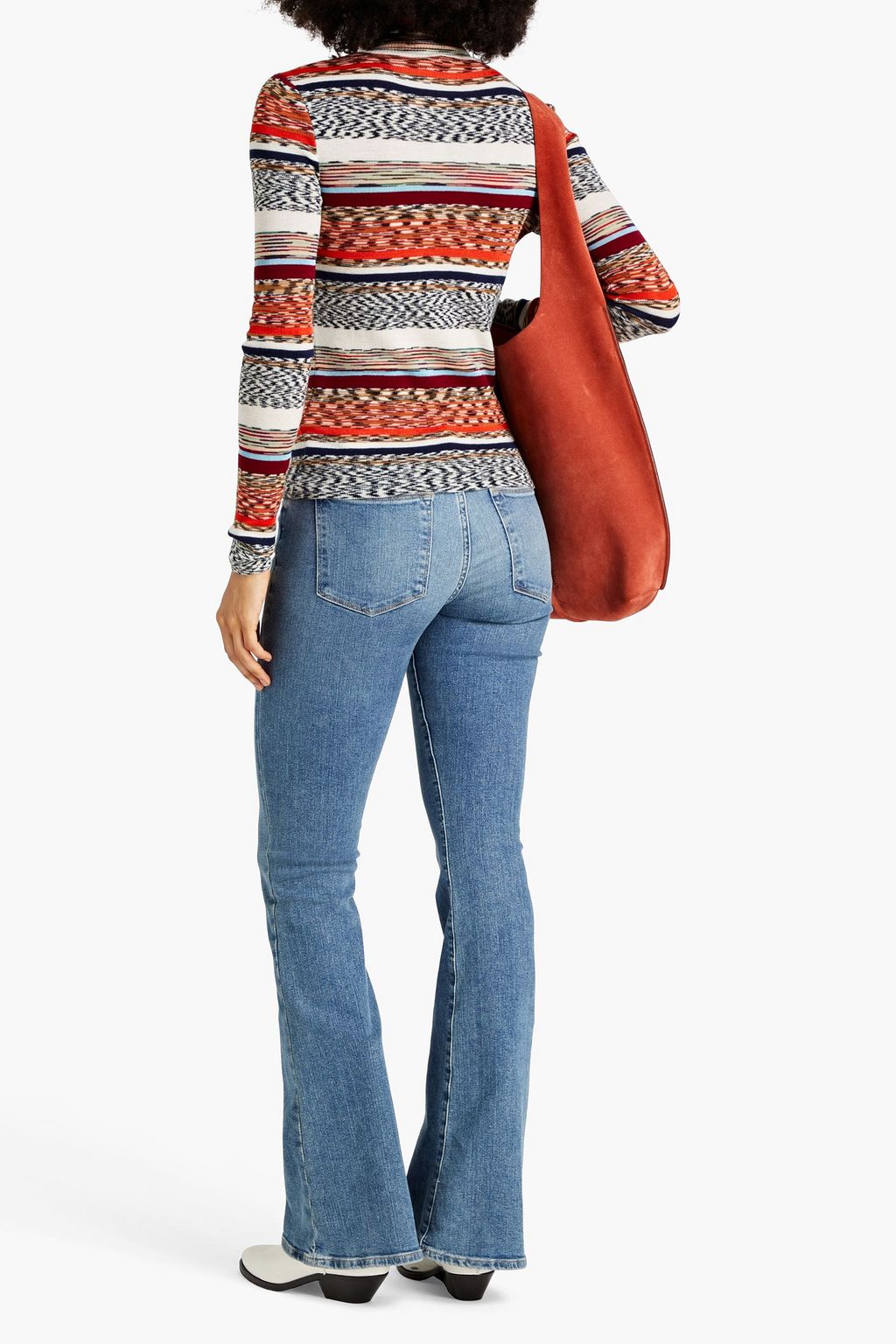 MISSONI Marled crochet-knit turtleneck top