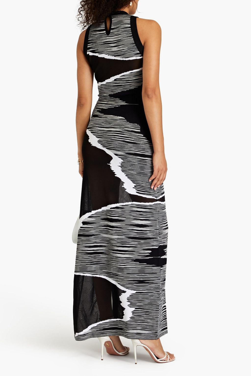 MISSONI Marled intarsia-knit maxi dress