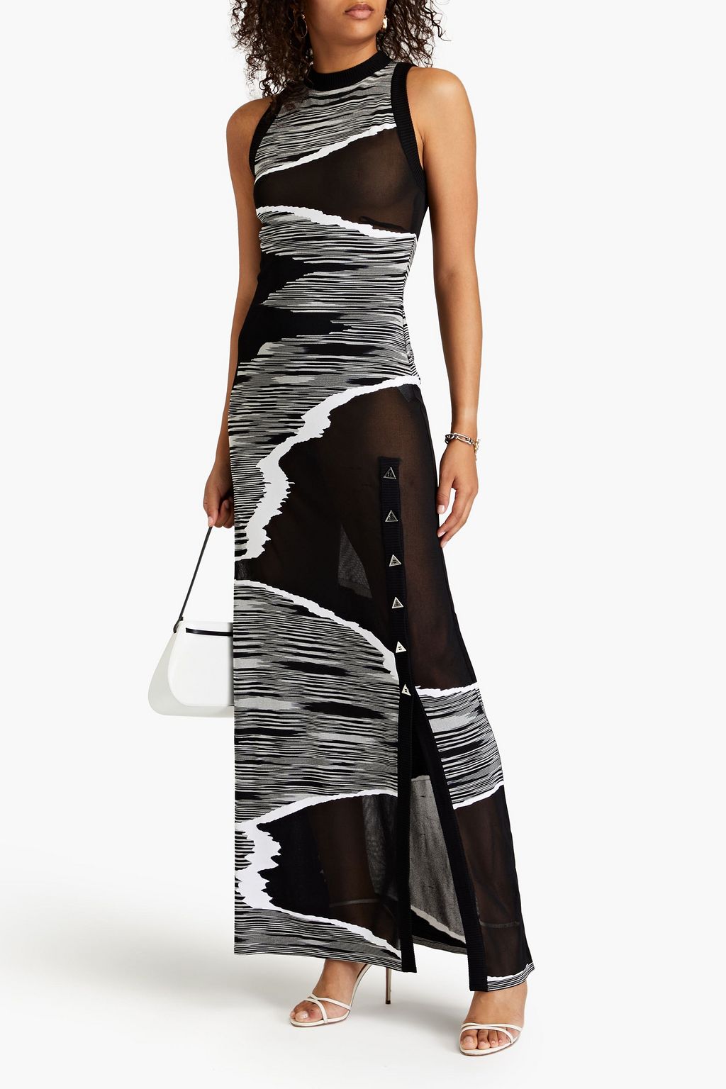 MISSONI Marled intarsia-knit maxi dress