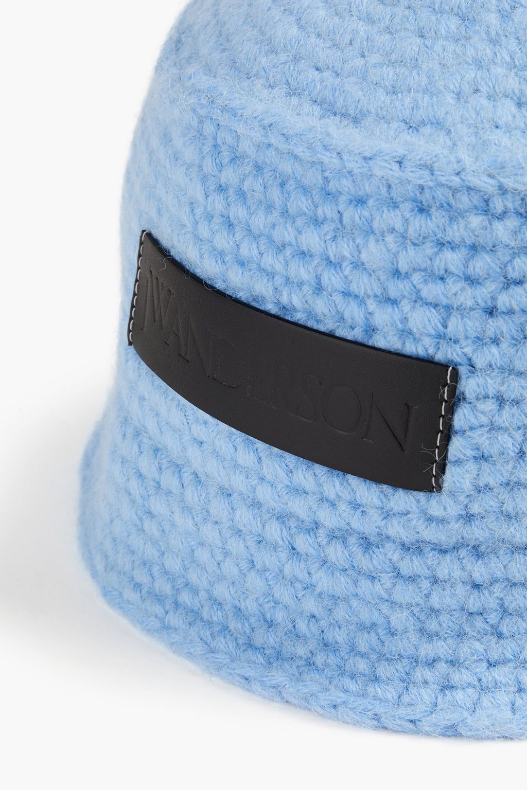 JW ANDERSON Leather-trimmed knitted bucket hat