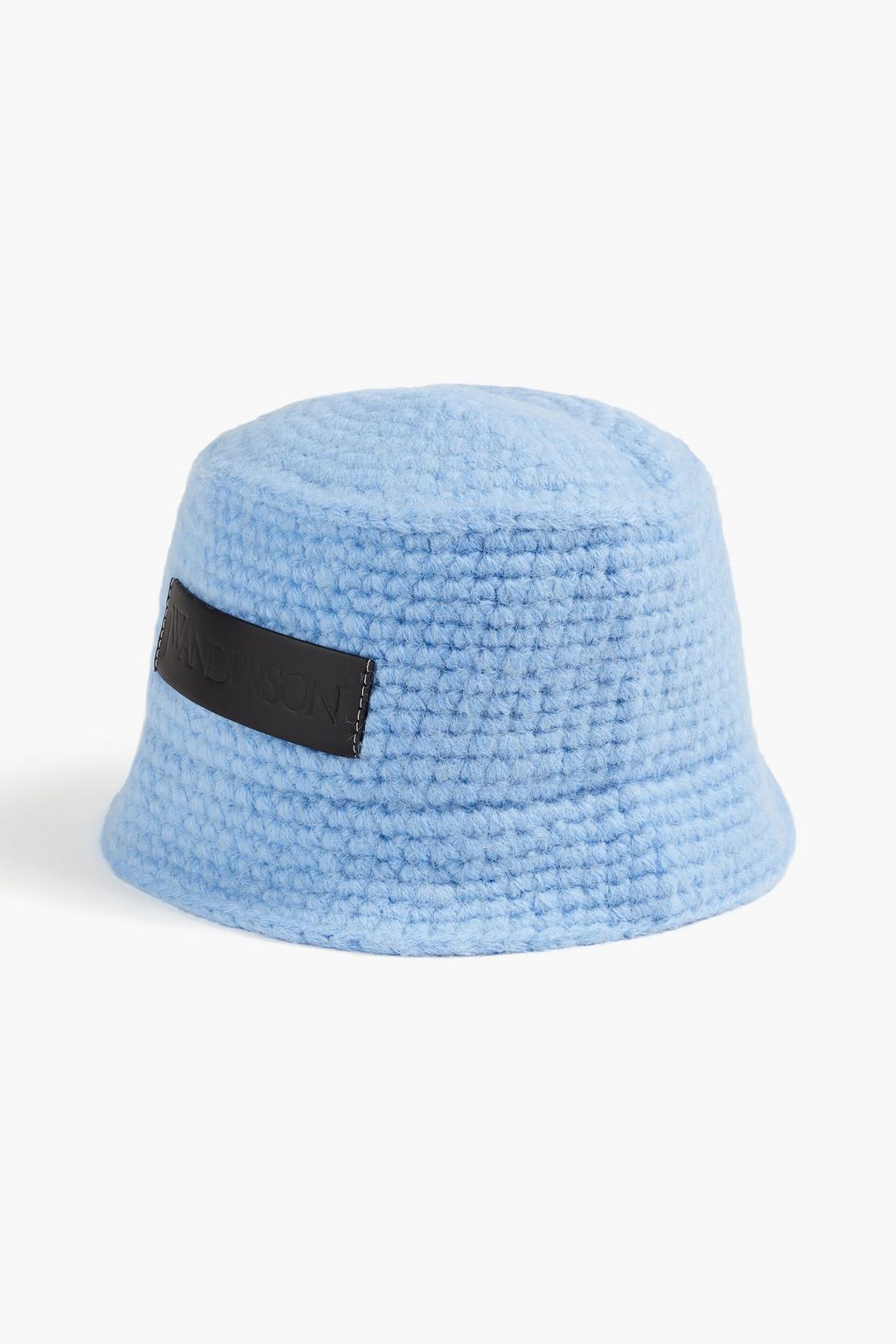 JW ANDERSON Leather-trimmed knitted bucket hat