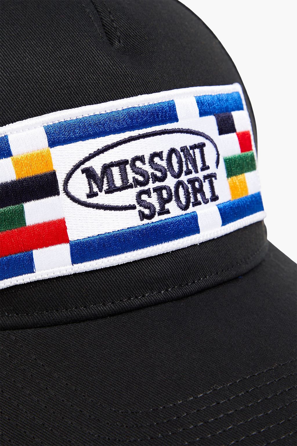 MISSONI Appliquéd cotton-twill baseball cap