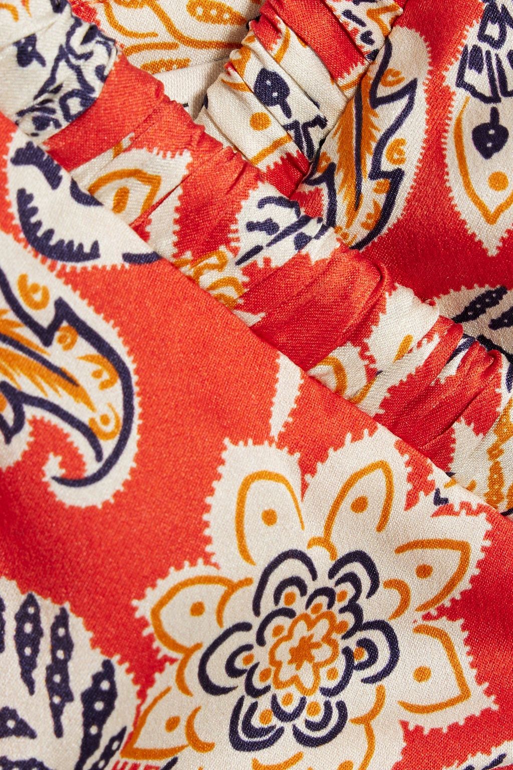 BEC & BRIDGE Cropped printed silk-satin crepe top