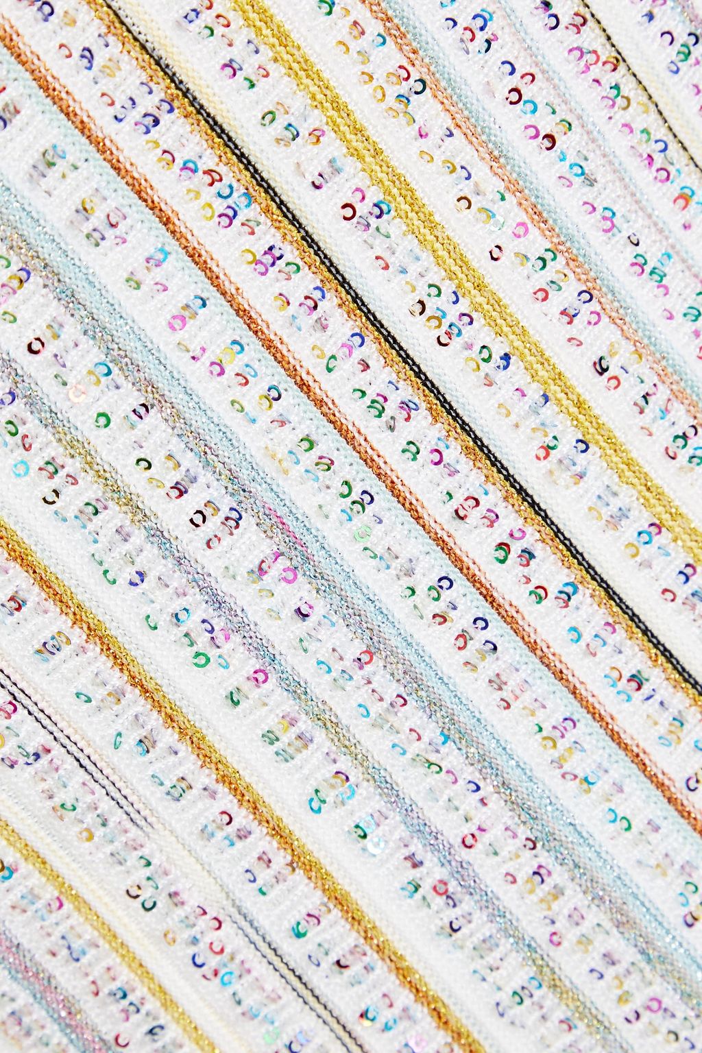 MISSONI فستان من نسيج بحبكة كروشيه بلون معدني