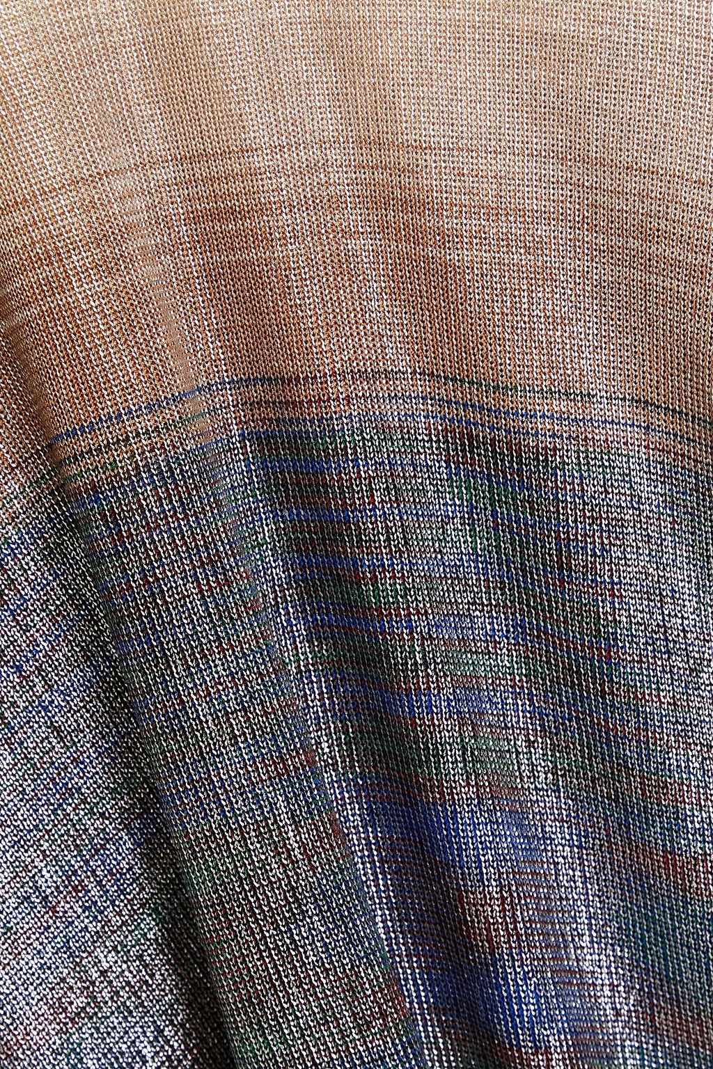 MISSONI 메탈릭 크로셰 니트 터틀넥 스웨터