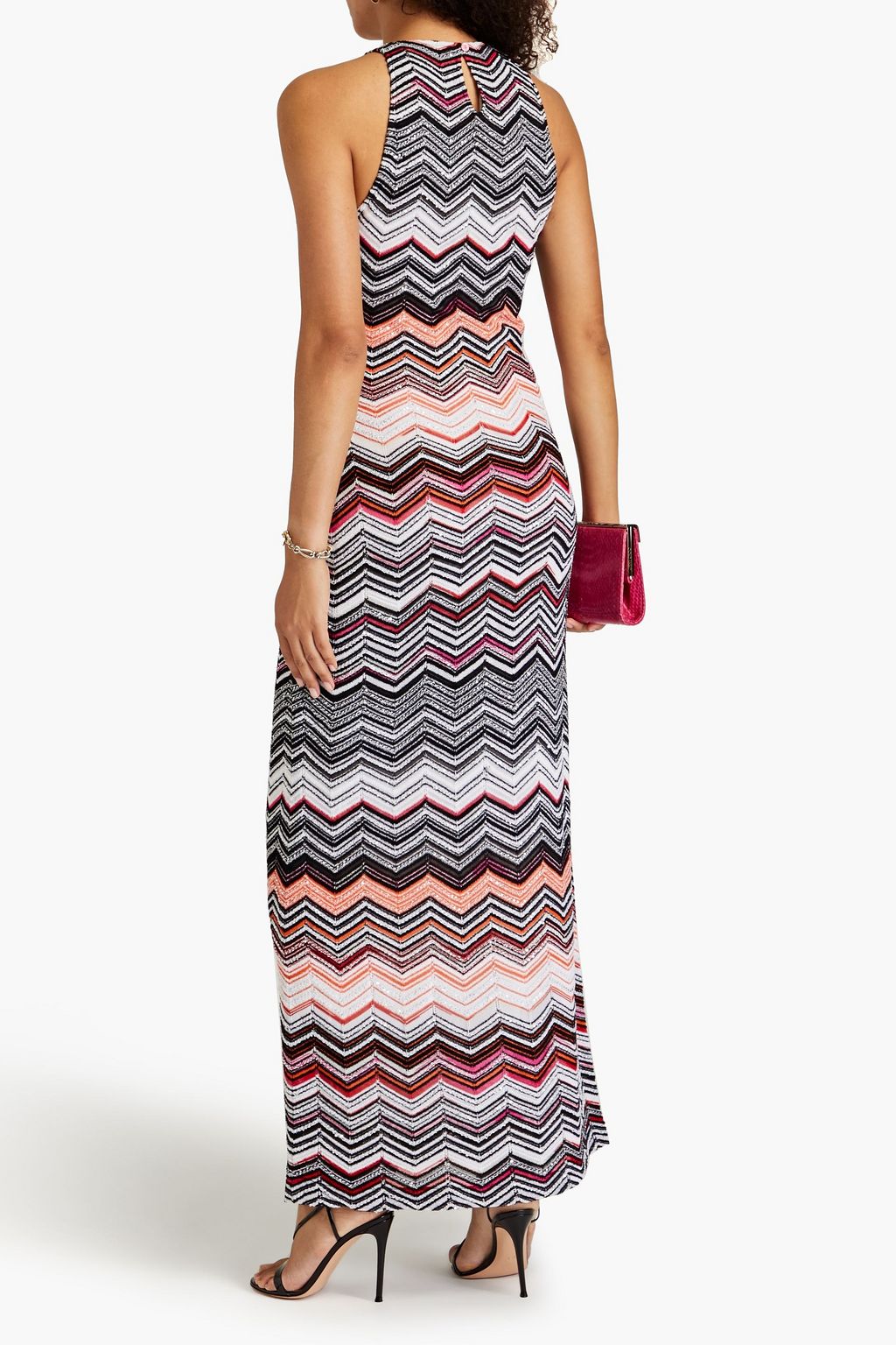 MISSONI Sequin-embellished crochet-knit maxi dress