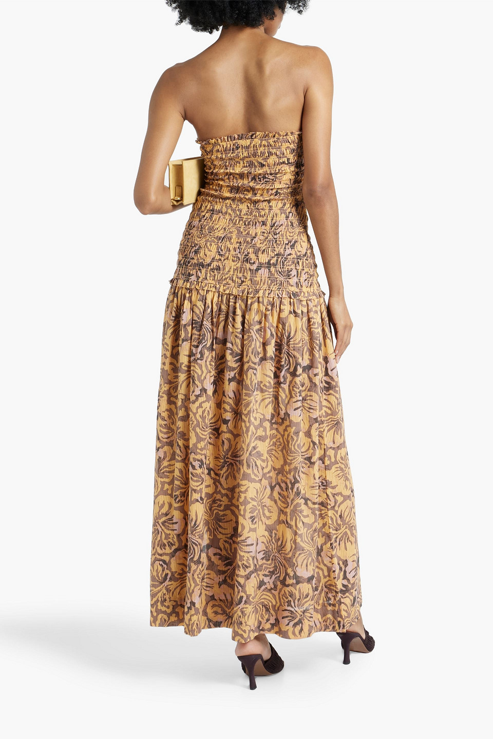 bec and bridge brown strapless dress Bec + Bridge | Ida Strapless Dress Dark Chocolate