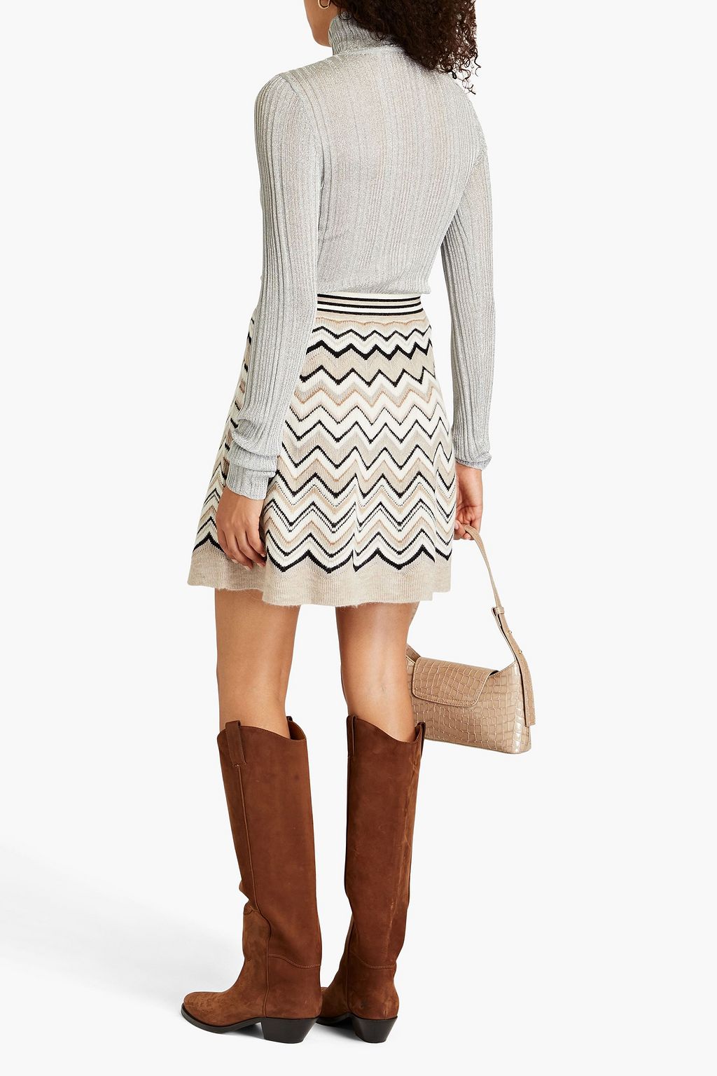MISSONI Jacquard-knit mini skirt