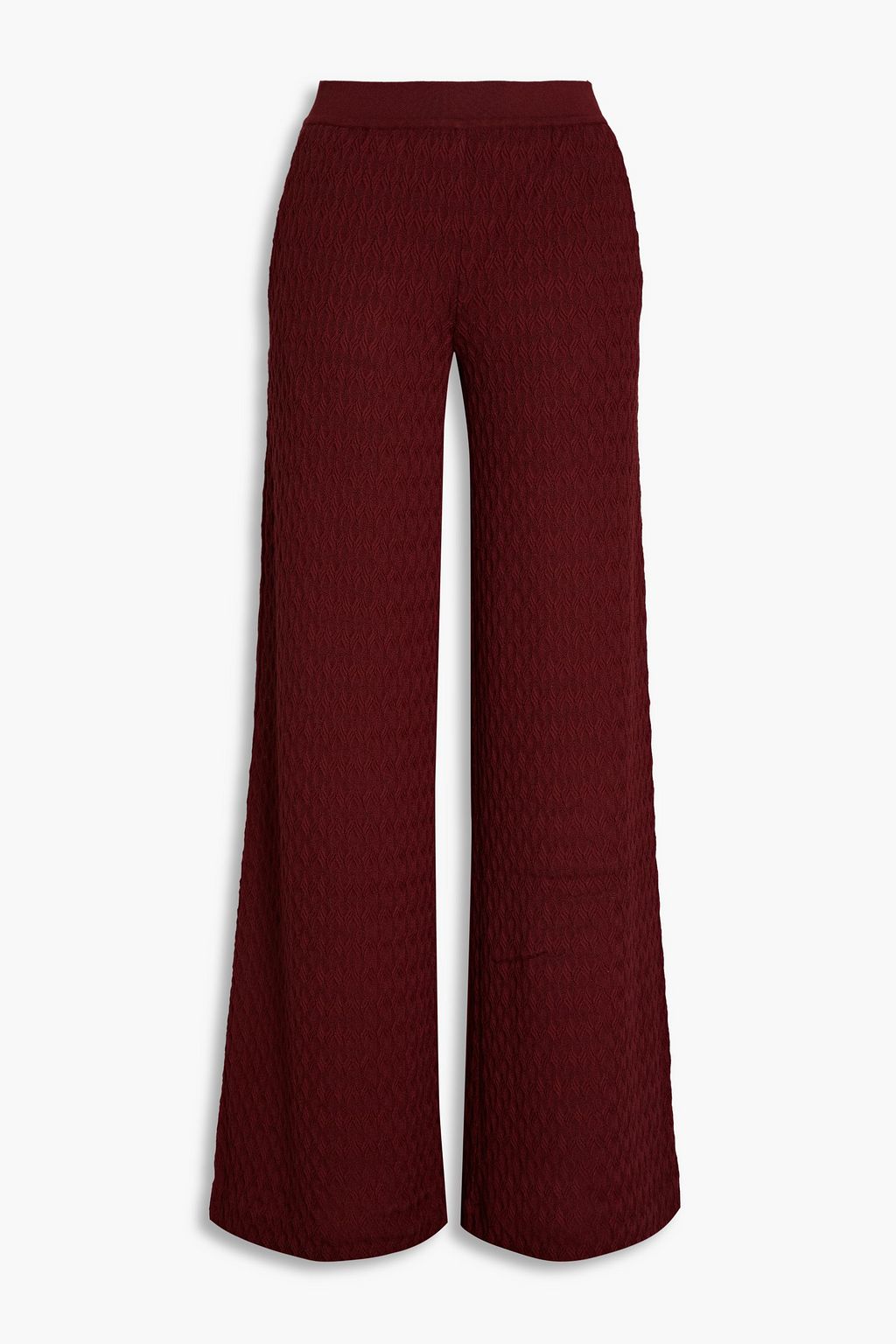 Crochet knit wide leg pants