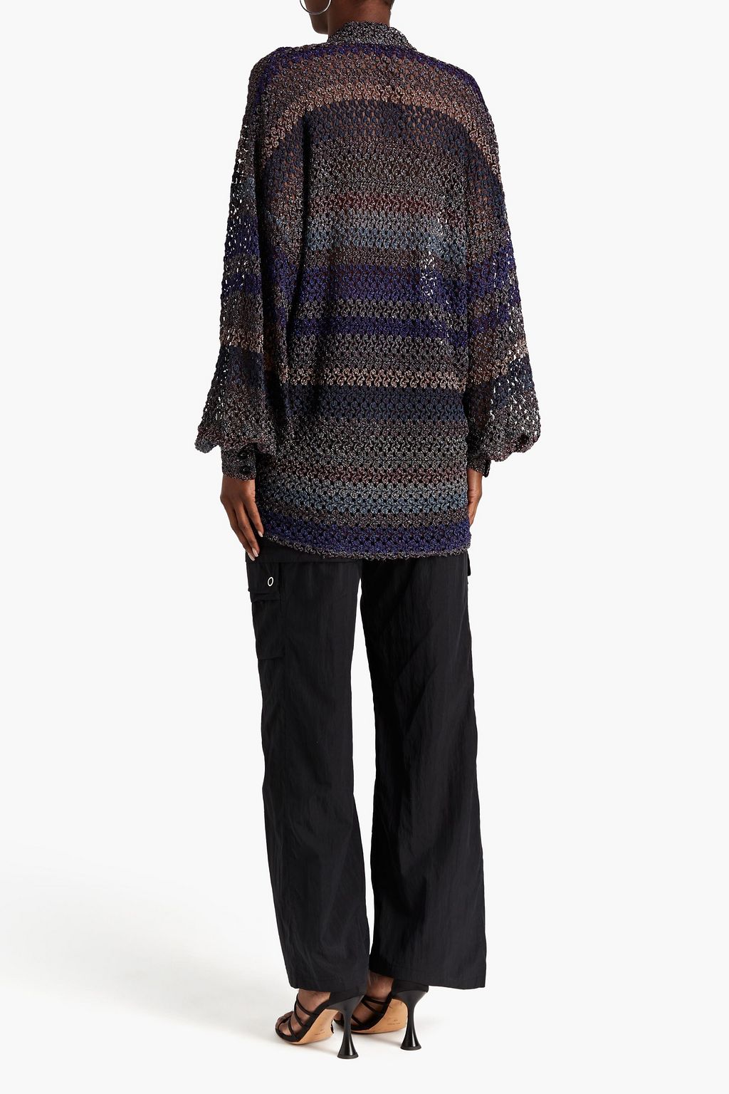 MISSONI 메탈릭 크로셰 니트 스웨터