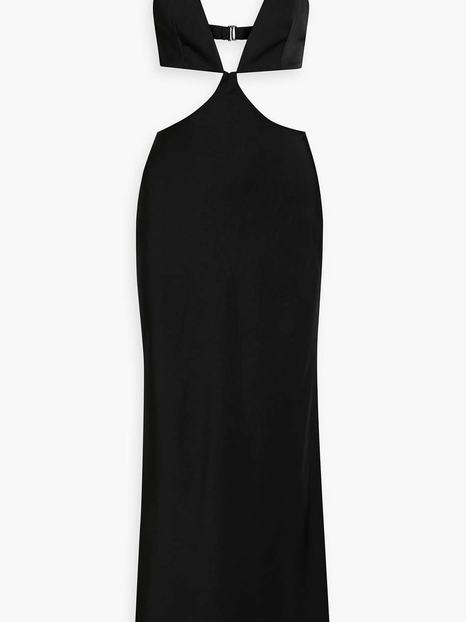 ciao bella cutout satin-crepe maxi dress