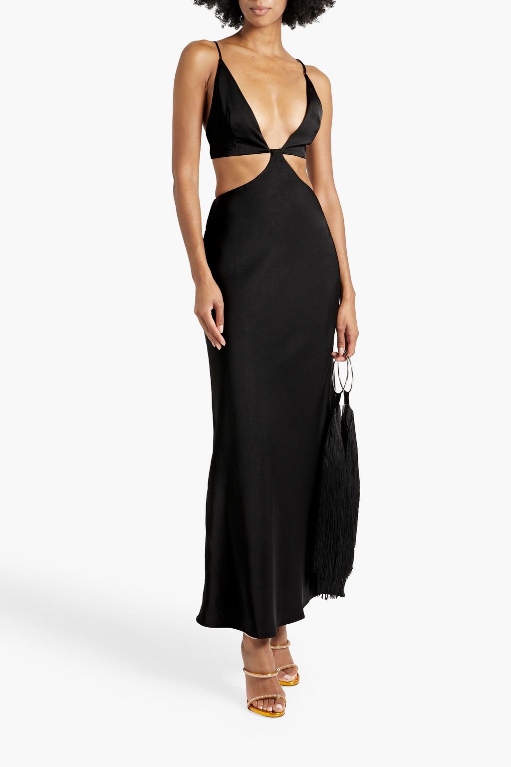 BEC & BRIDGE Ciao Bella cutout satin-crepe maxi dress