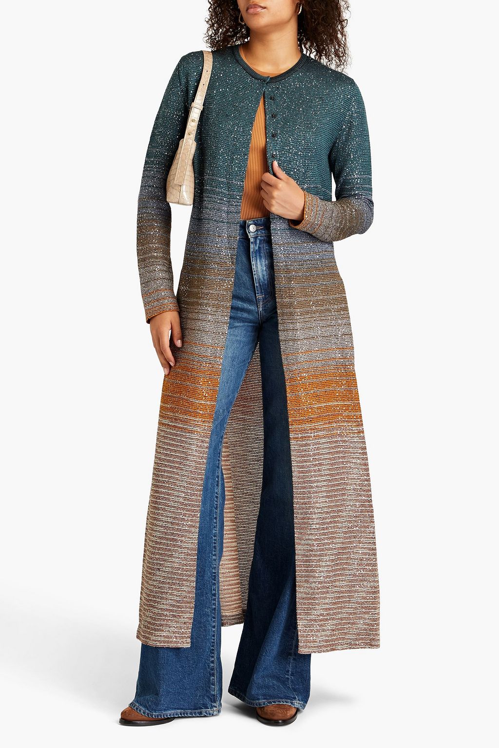 MISSONI Sequined crochet-knit cardigan
