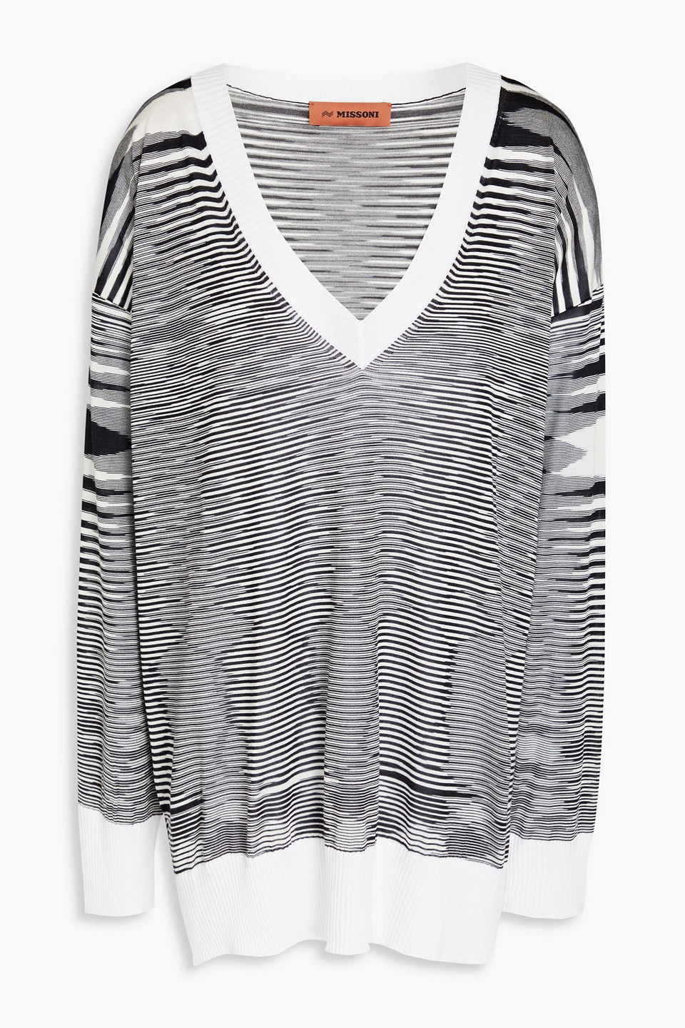 Missoni Pullover Aus Seide In Space-dye-optik In White