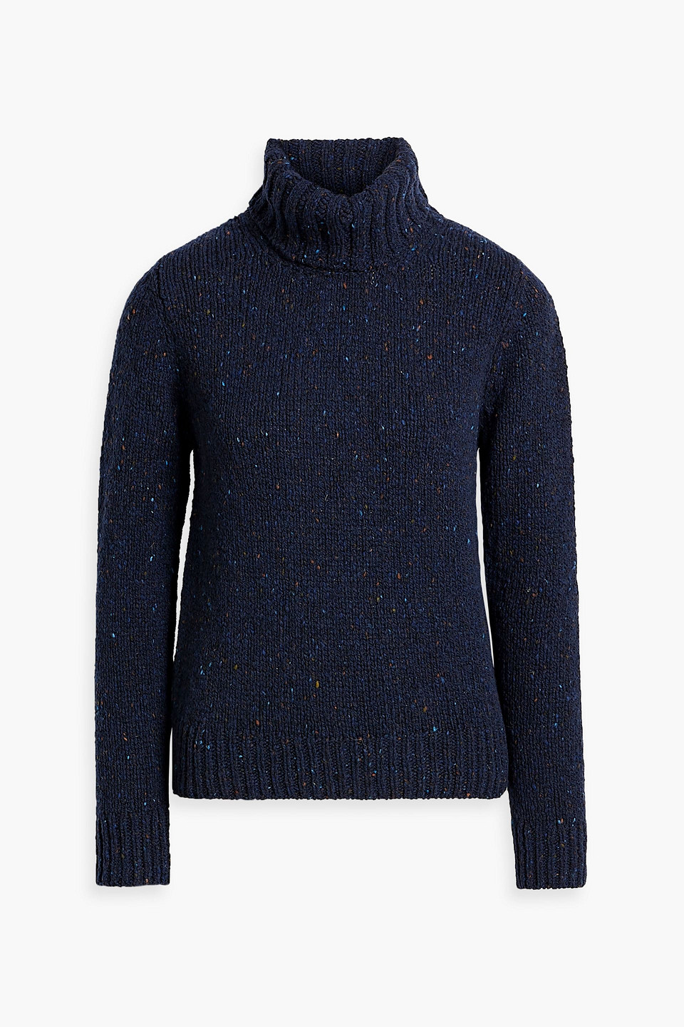 And-daughter Donegal Wool Turtleneck Sweater In Midnight Blue