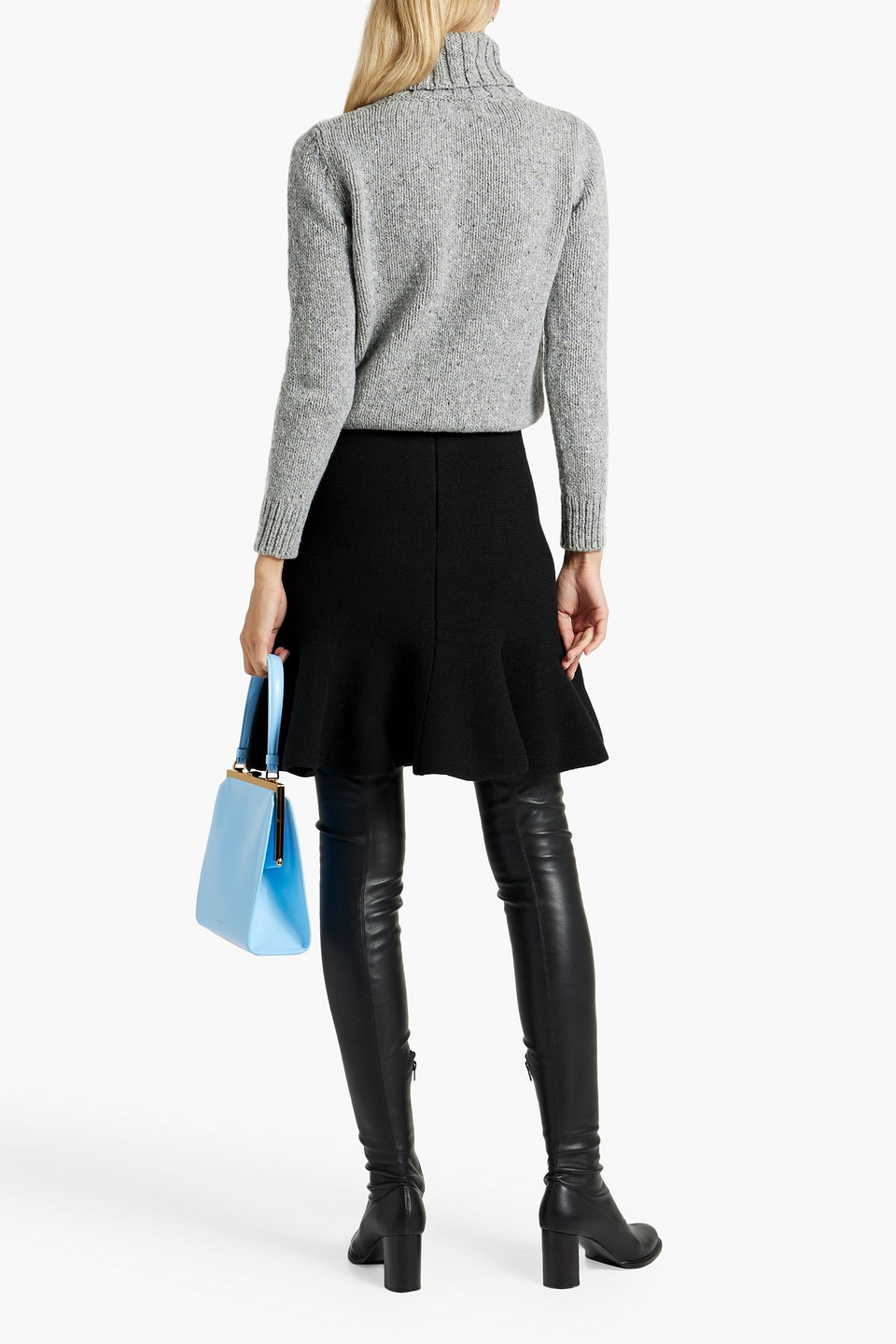 Shop And-daughter Donegal Wool Turtleneck Sweater In Gray