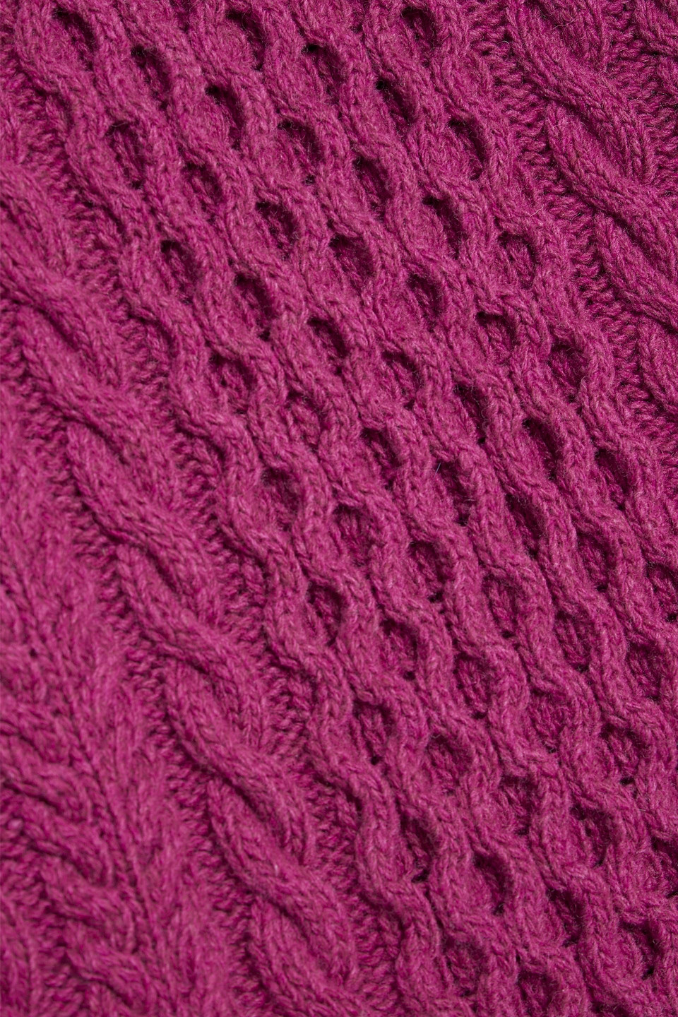 Shop And-daughter Ina Cable-knit Wool Sweater In Fuchsia