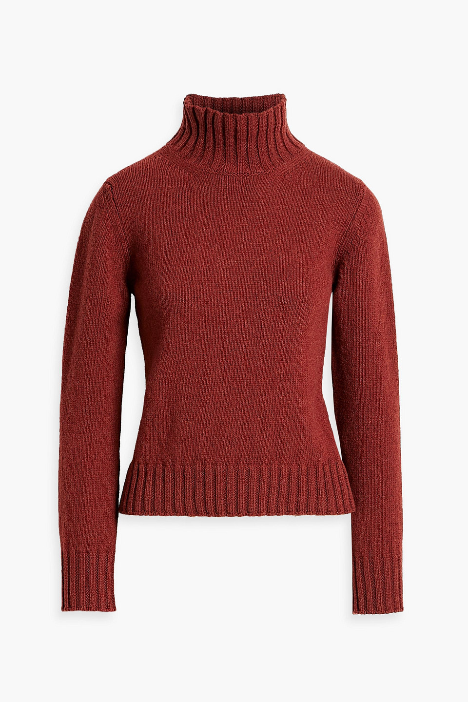 And-daughter Wool Turtleneck Sweater In Brick