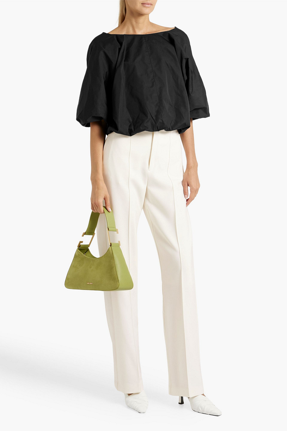 Bite Studios Straight-leg Wool Trousers In Cream